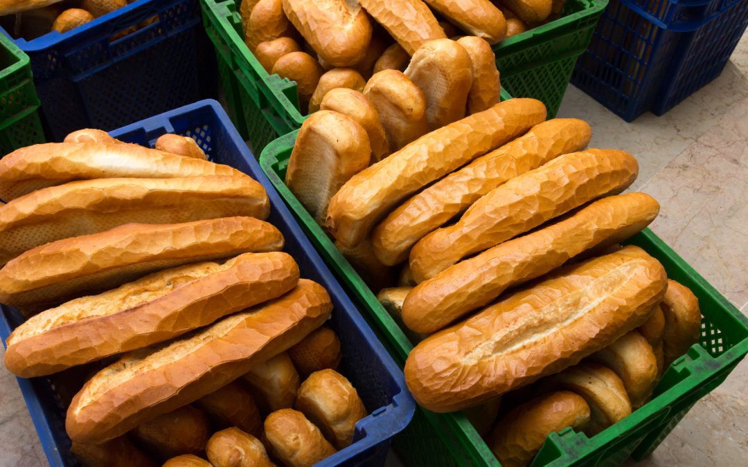 Trays of bond and bread